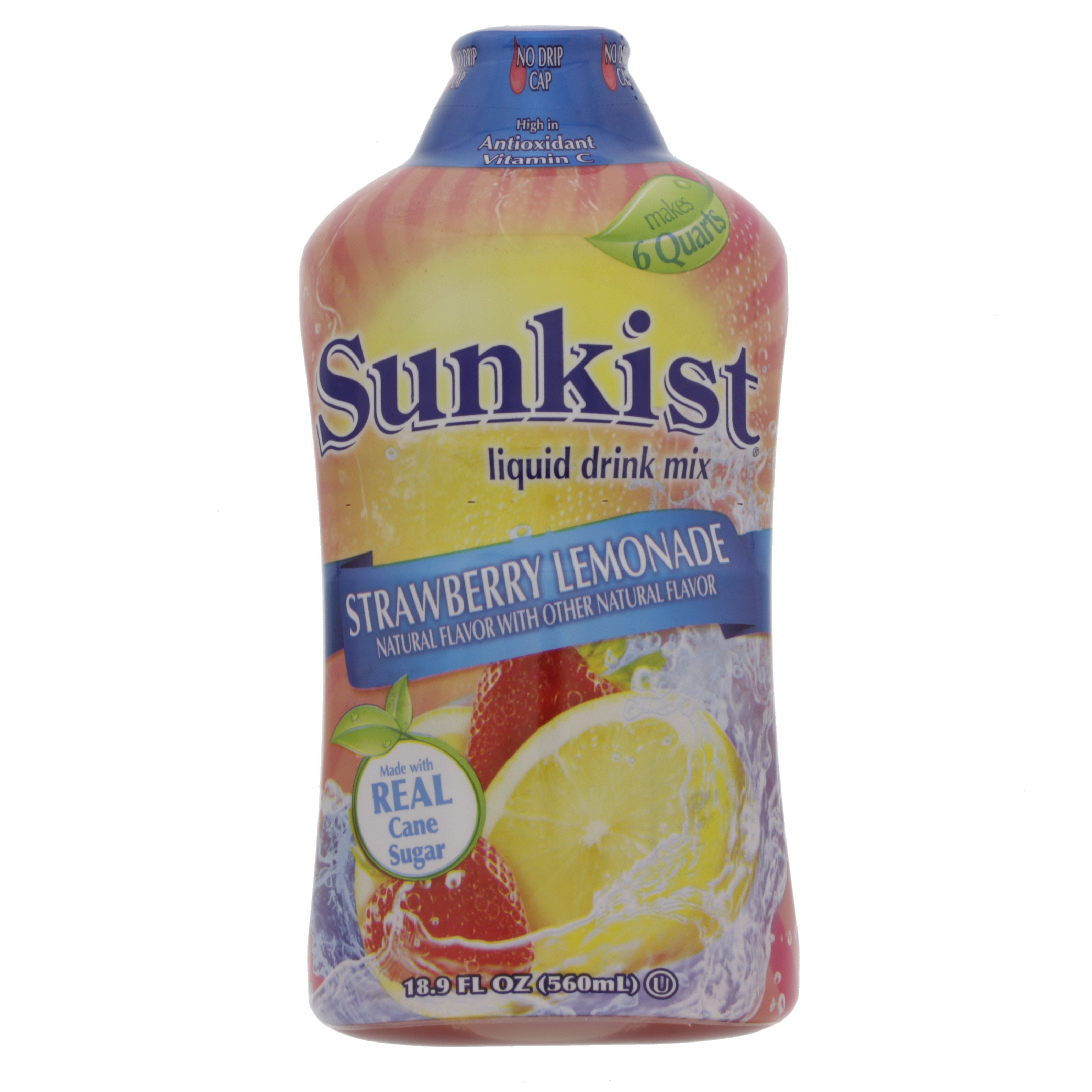 Sunkist Strawberry Lemonade Cane Sugar Beverage Enhancer Shop Mixes