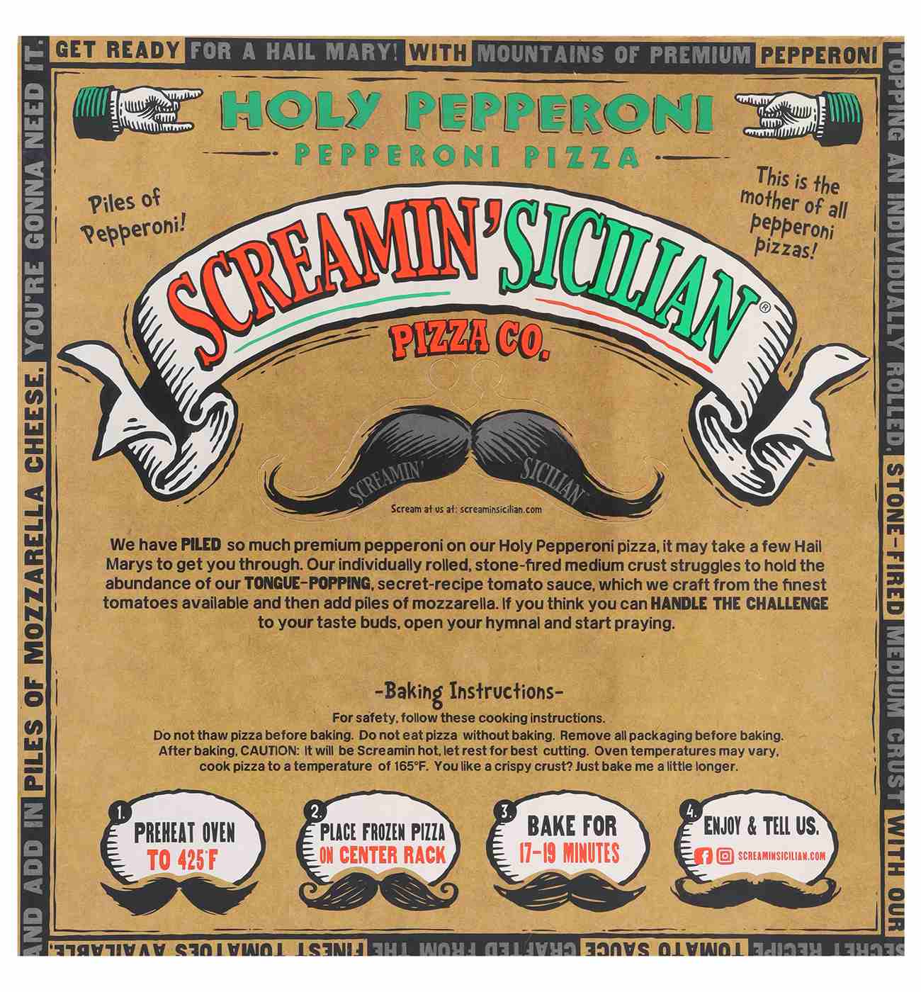 Screamin' Sicilian Holy Pepperoni Pizza; image 5 of 8