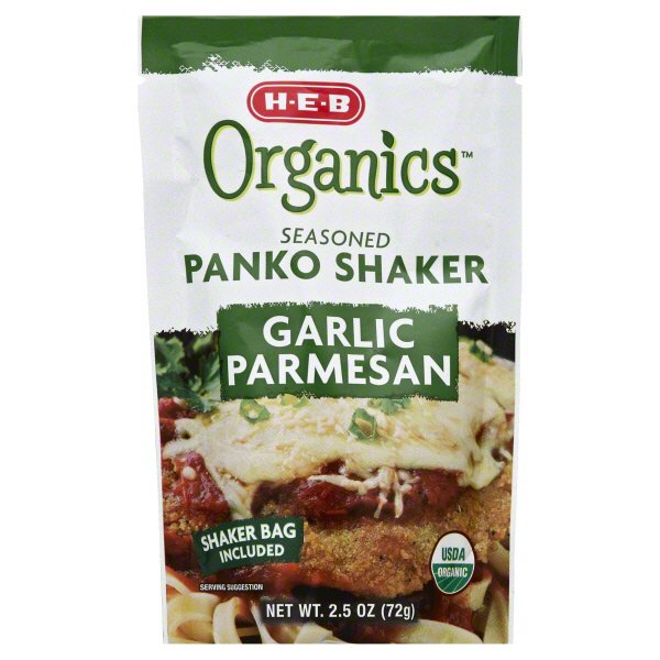 H-E-B Organics Garlic Parmesan Seasoned Panko Shaker - Shop Breading ...