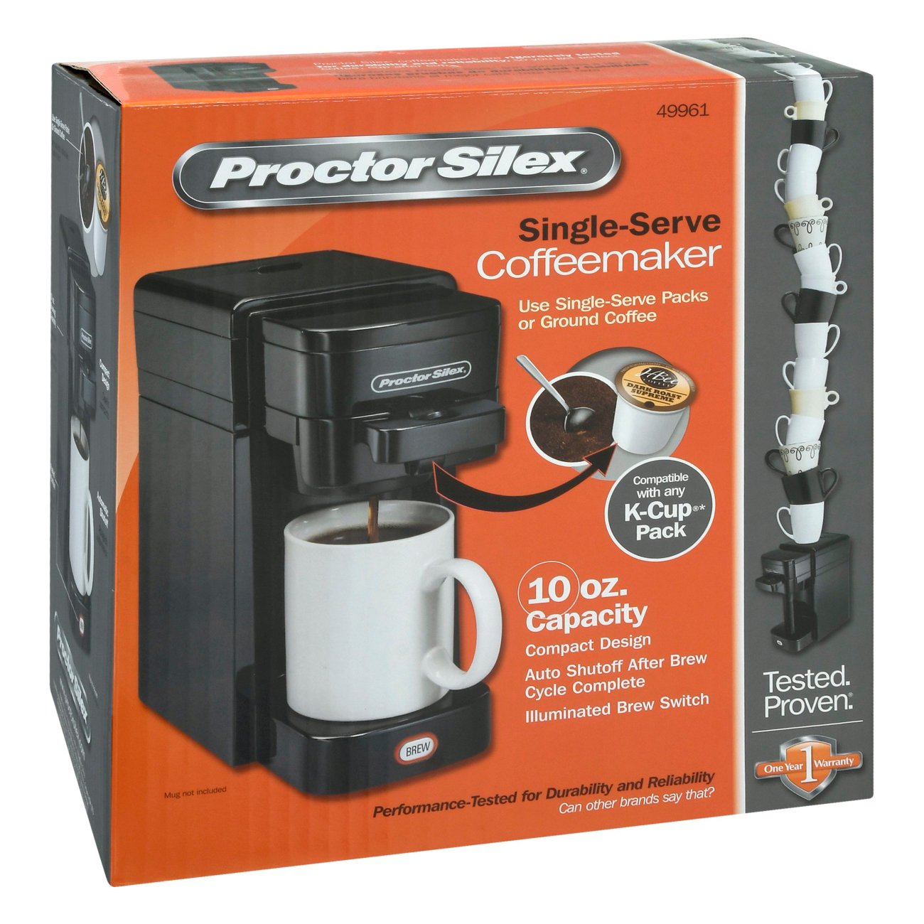  Proctor Silex Coffee Maker, Black: Drip Coffeemakers