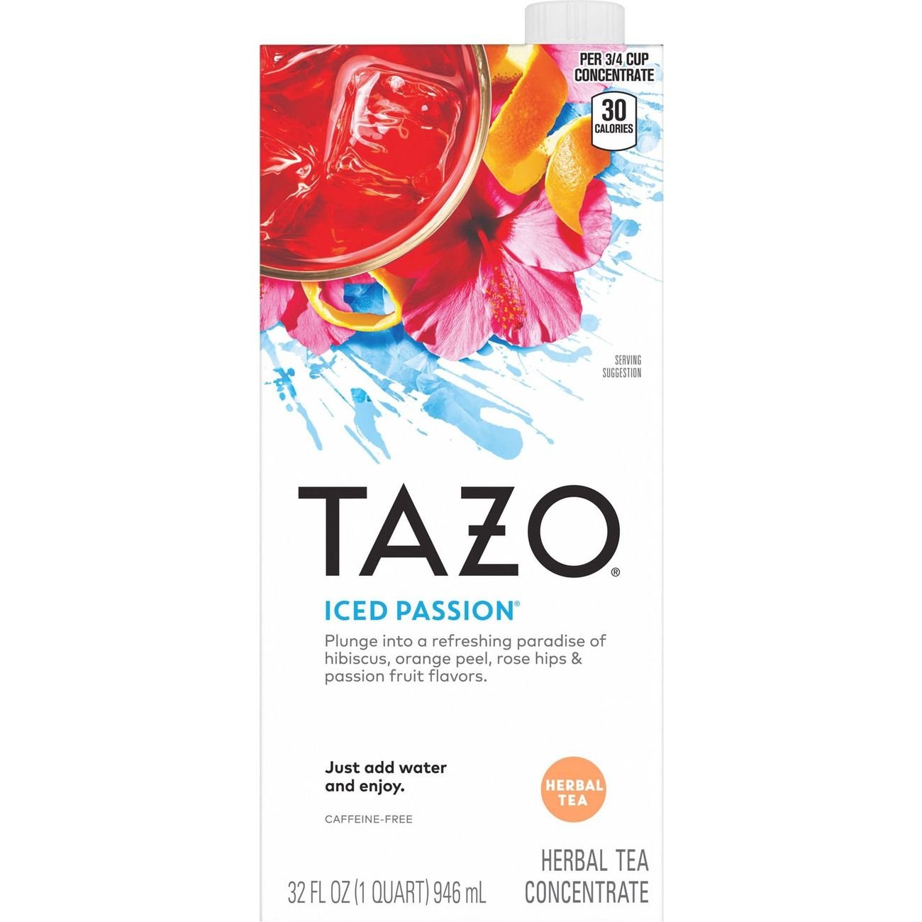 Tazo Iced Passion Herbal Tea Concentrate Shop Tea At H E B