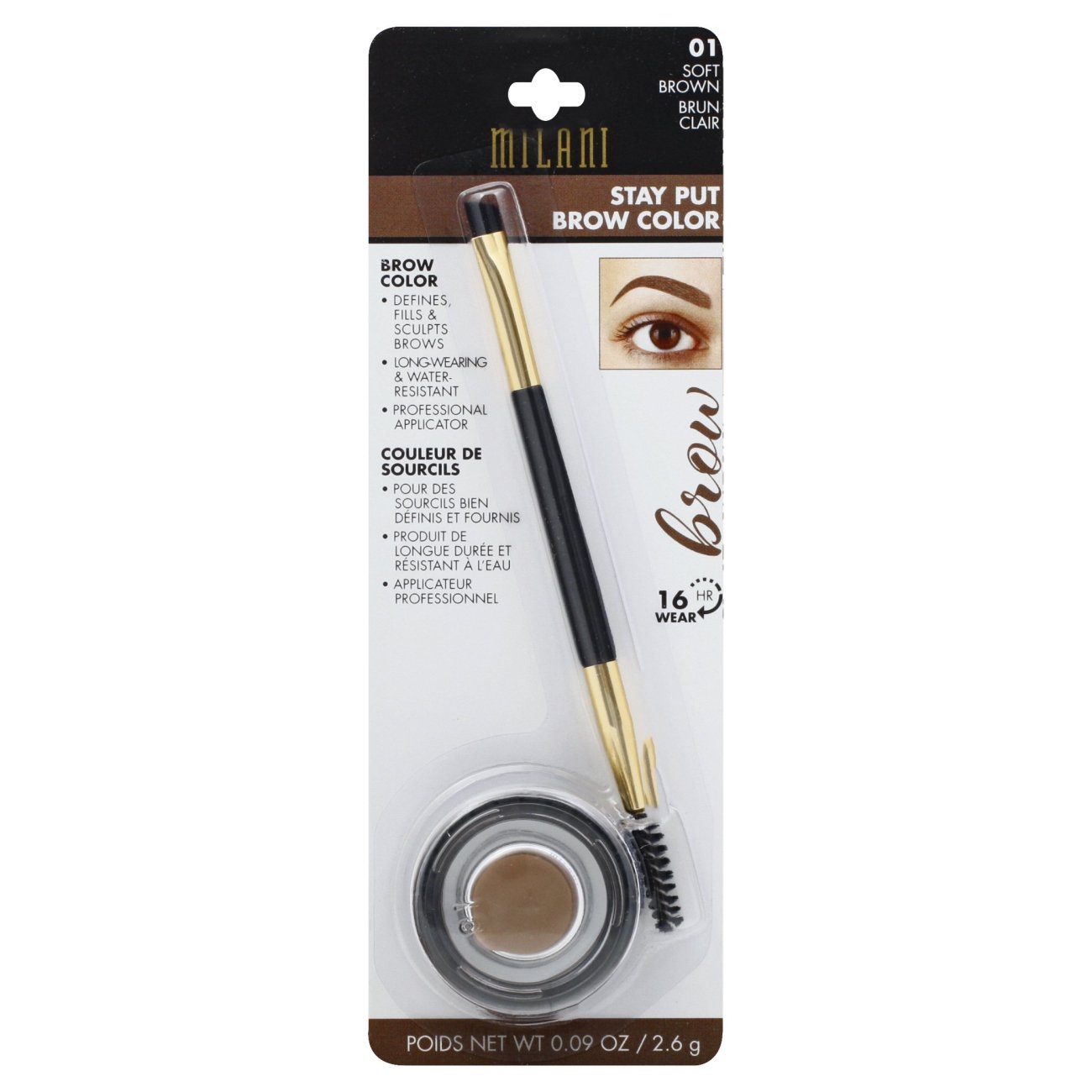 Milani Stay Put Brow Color Soft Brown - Shop Eyes at H-E-B