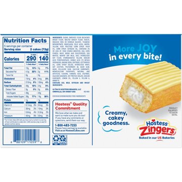 Hostess Zingers Iced Vanilla Snack Cakes, 10 ct