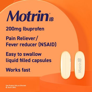 Motrin Ibuprofen 200mg Pain & Fever Relief Liquid Gels