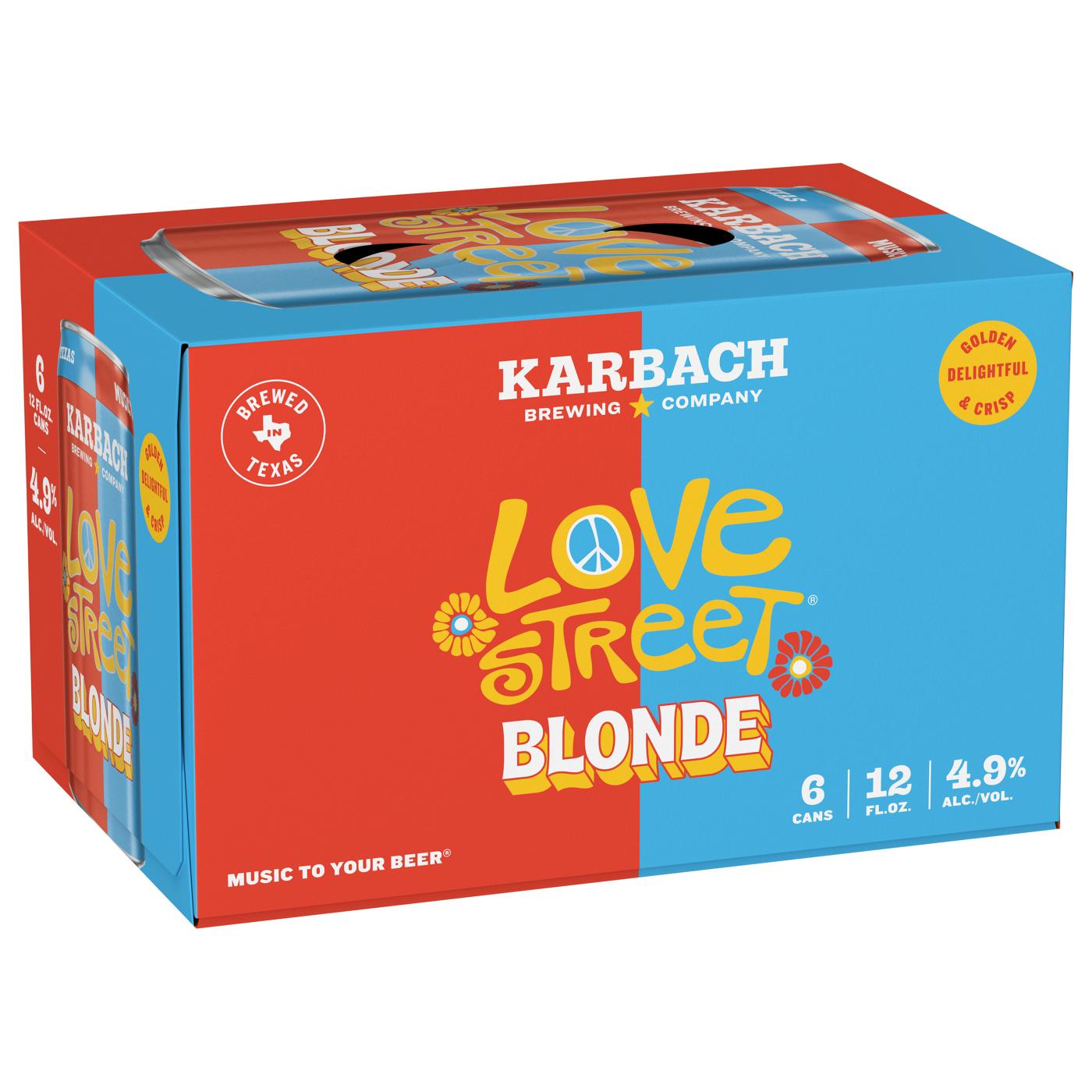 Karbach Love Street Kolsch Style Blonde  Beer 12 oz  Cans; image 1 of 2