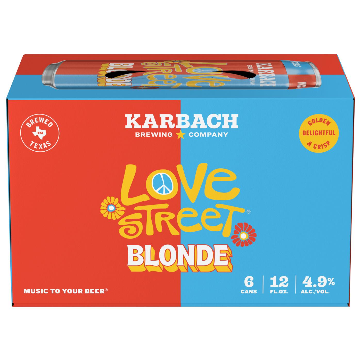 Karbach Love Street Kolsch Style Blonde  Beer 12 oz  Cans; image 2 of 2