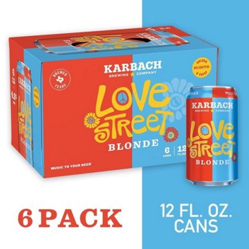 Karbach Love Street Kolsch Style Blonde Craft Beer 6 pk Cans, 12 oz