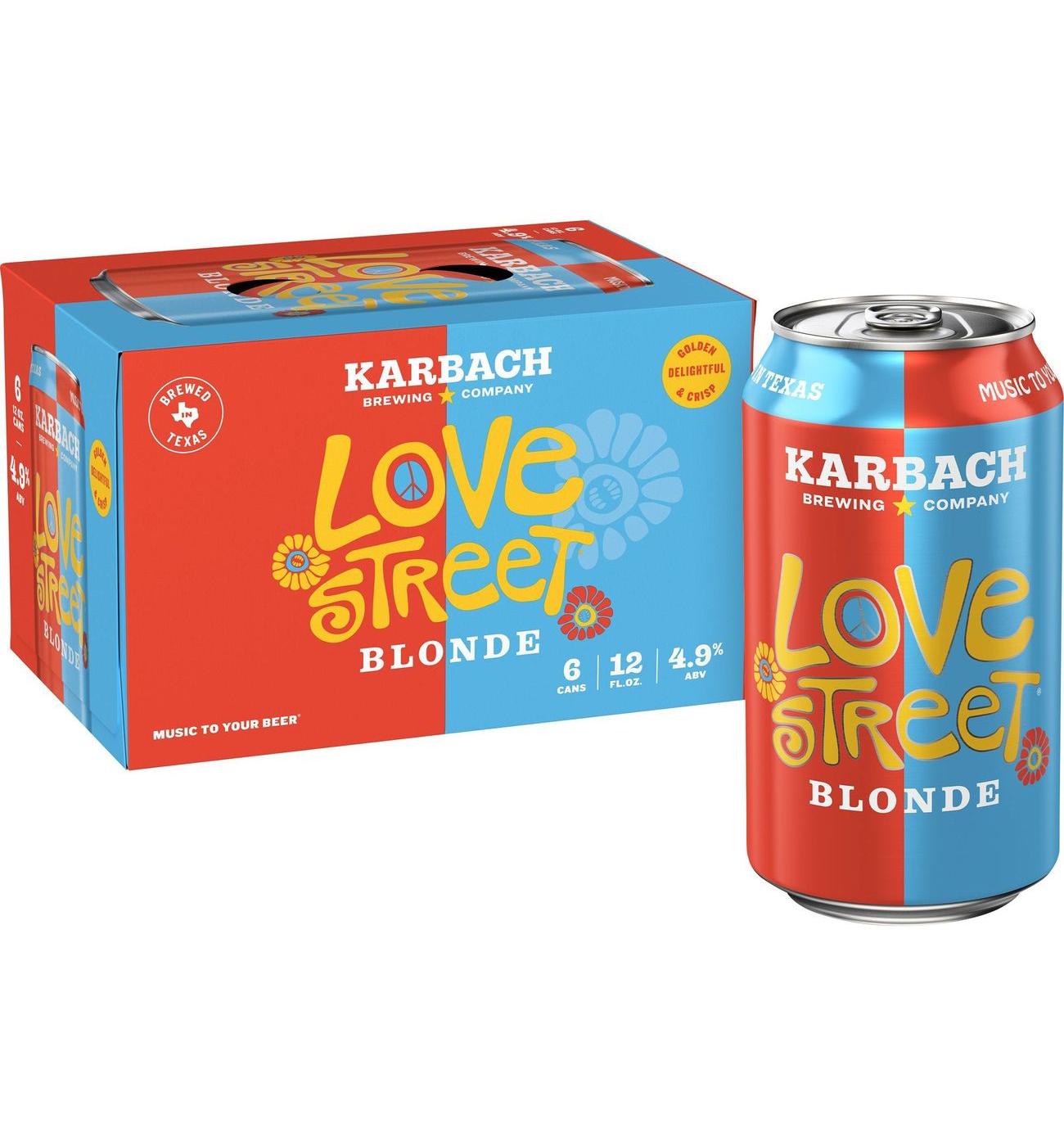 Karbach Love Street Kolsch Style Blonde Craft Beer 6 pk Cans; image 5 of 9