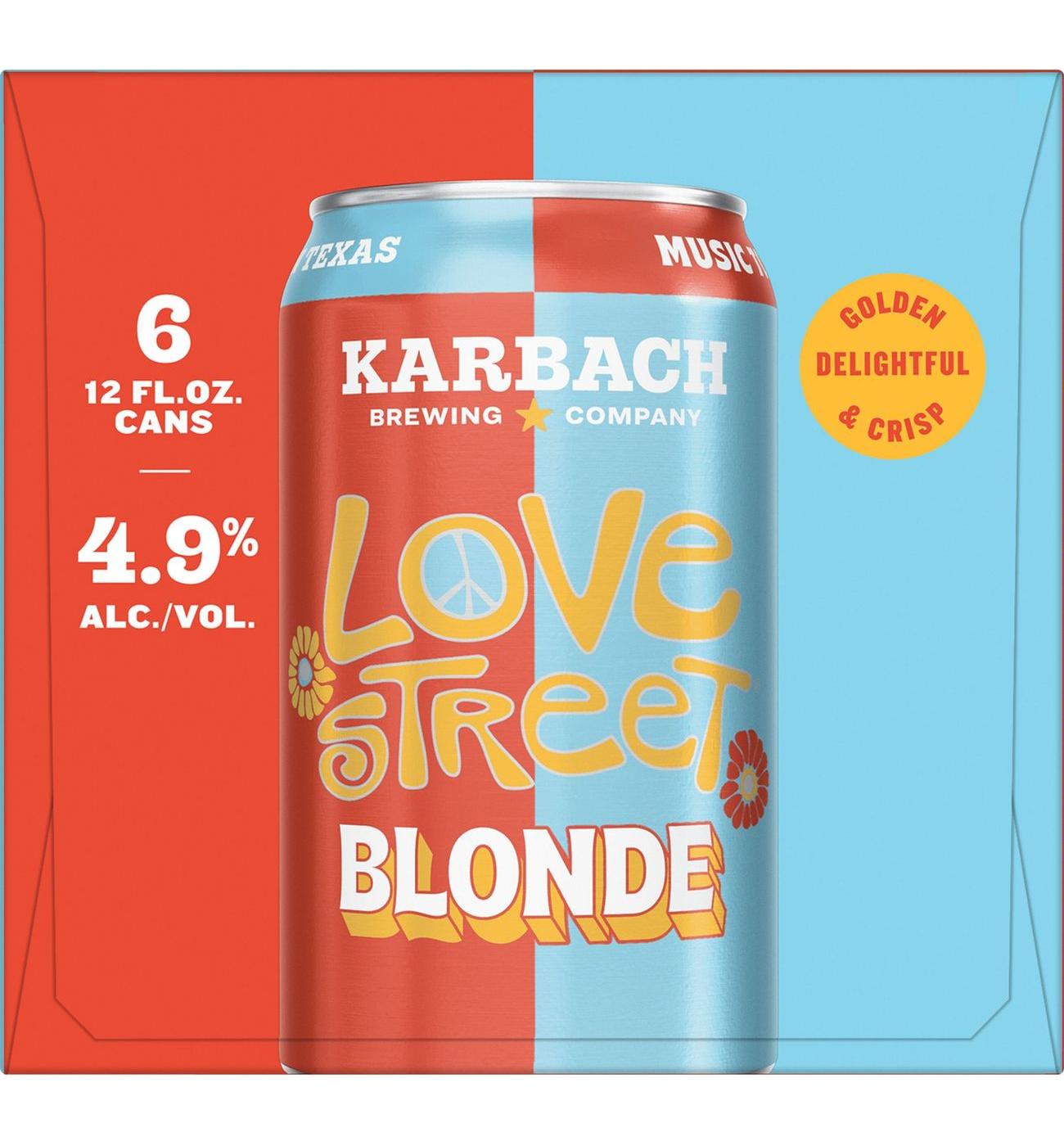 Karbach Love Street Kolsch Style Blonde Craft Beer 6 pk Cans; image 6 of 9
