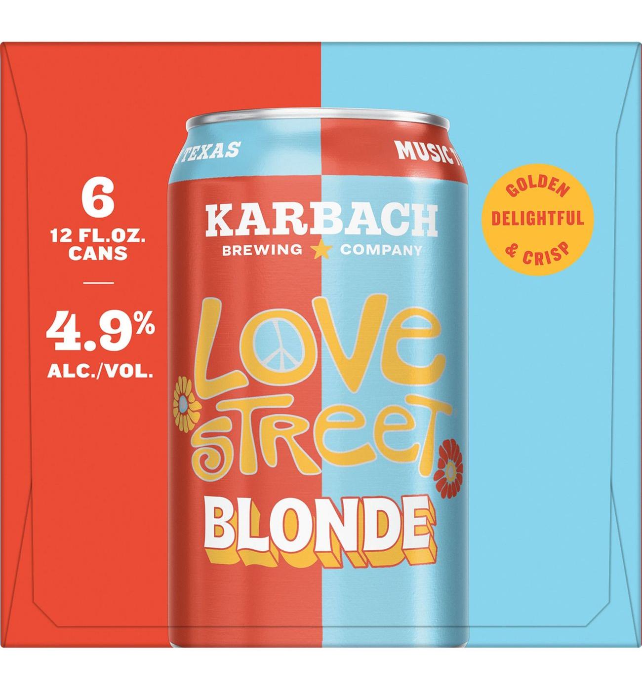 Karbach Love Street Kolsch Style Blonde Craft Beer 6 pk Cans; image 9 of 9