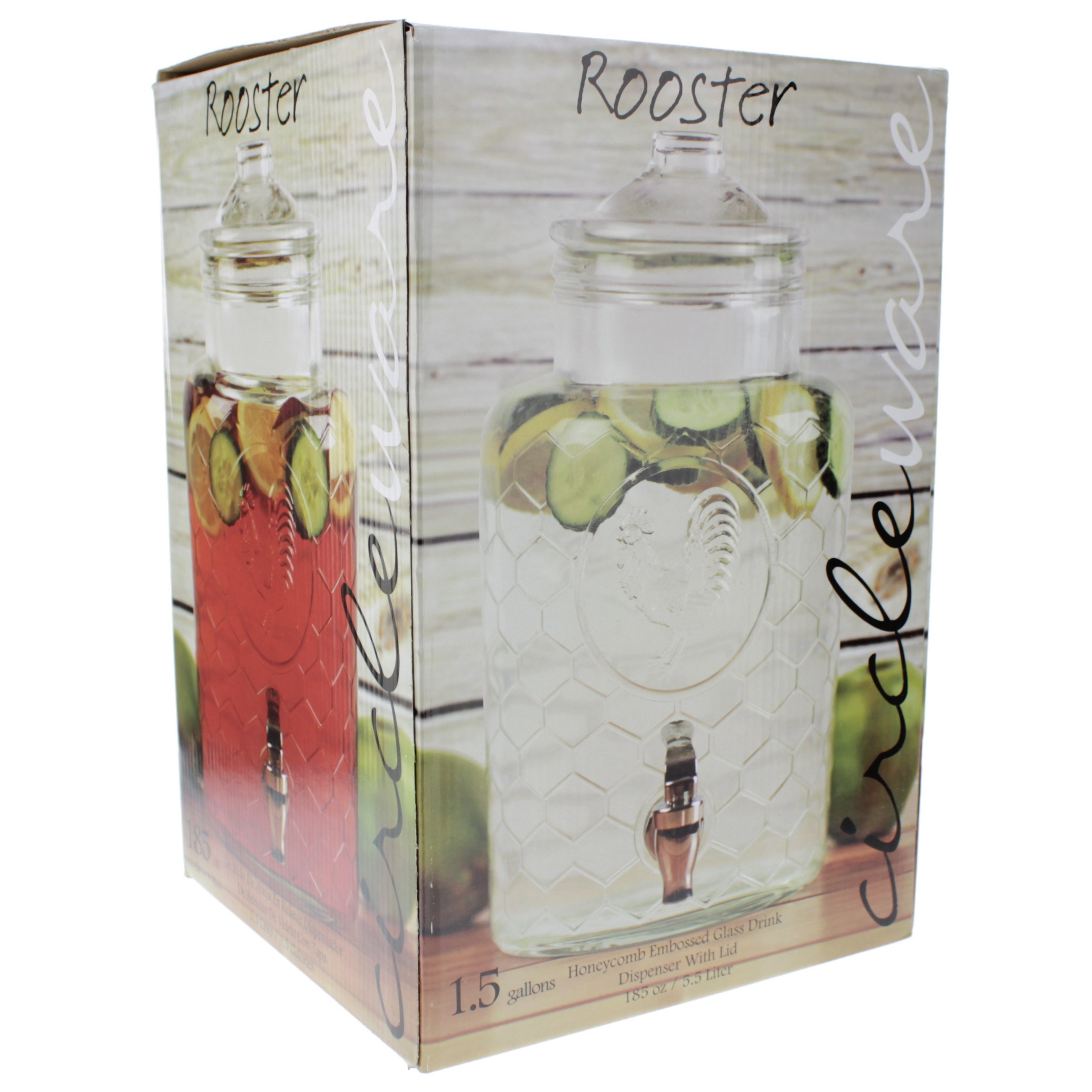 Circle Glass Rooster Beverage Dispenser Shop Pitchers & Dispensers at