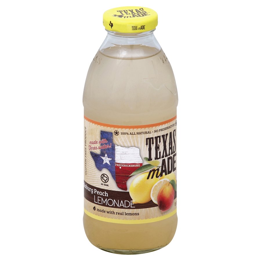 Texas Made Fredericksburg Peach Lemonade, 16 oz