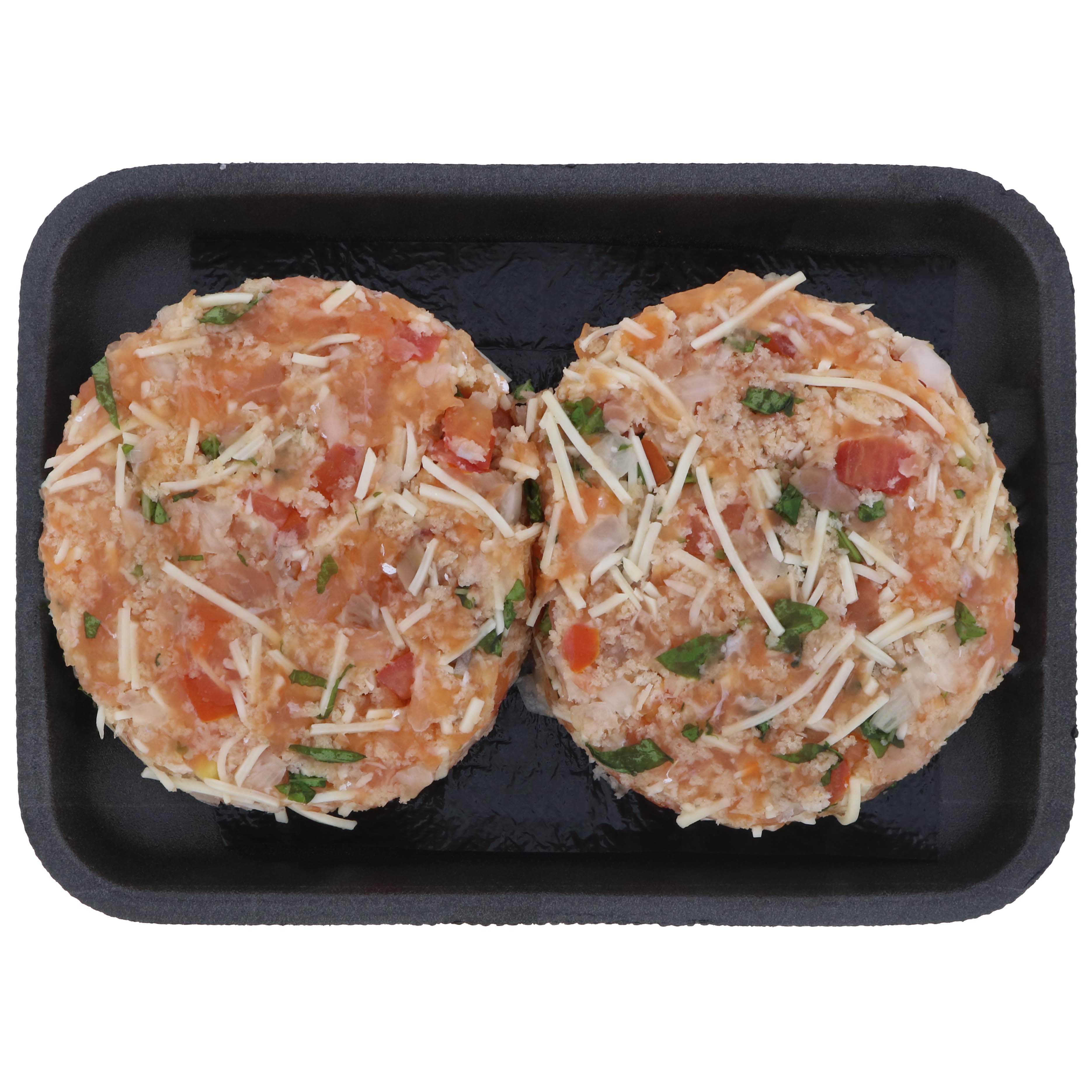 H-E-B Fish Market Salmon Burger Patties - Bruschetta - Shop Fish At H-E-B