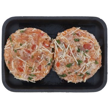 H-E-B Fish Market Salmon Burger Patties - Bruschetta, 2 ct