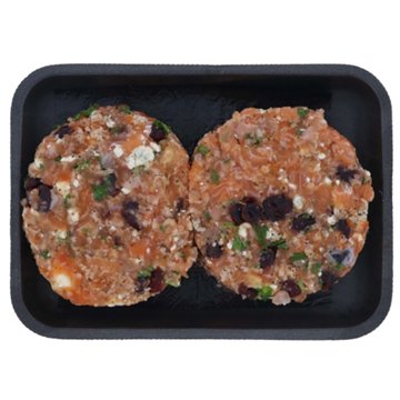 H-E-B Fish Market Salmon Burger Patties - Cranberry Gorgonzola, 2 ct