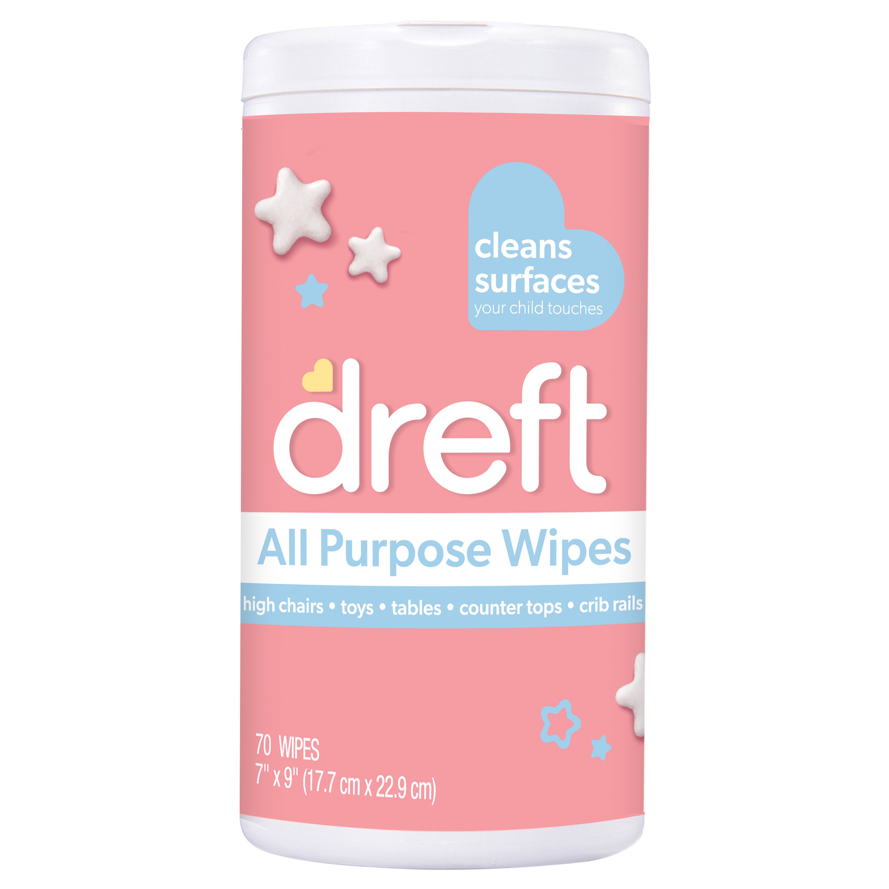 Dreft All Purpose Wipes Multi Surface Wipes, 70 ct