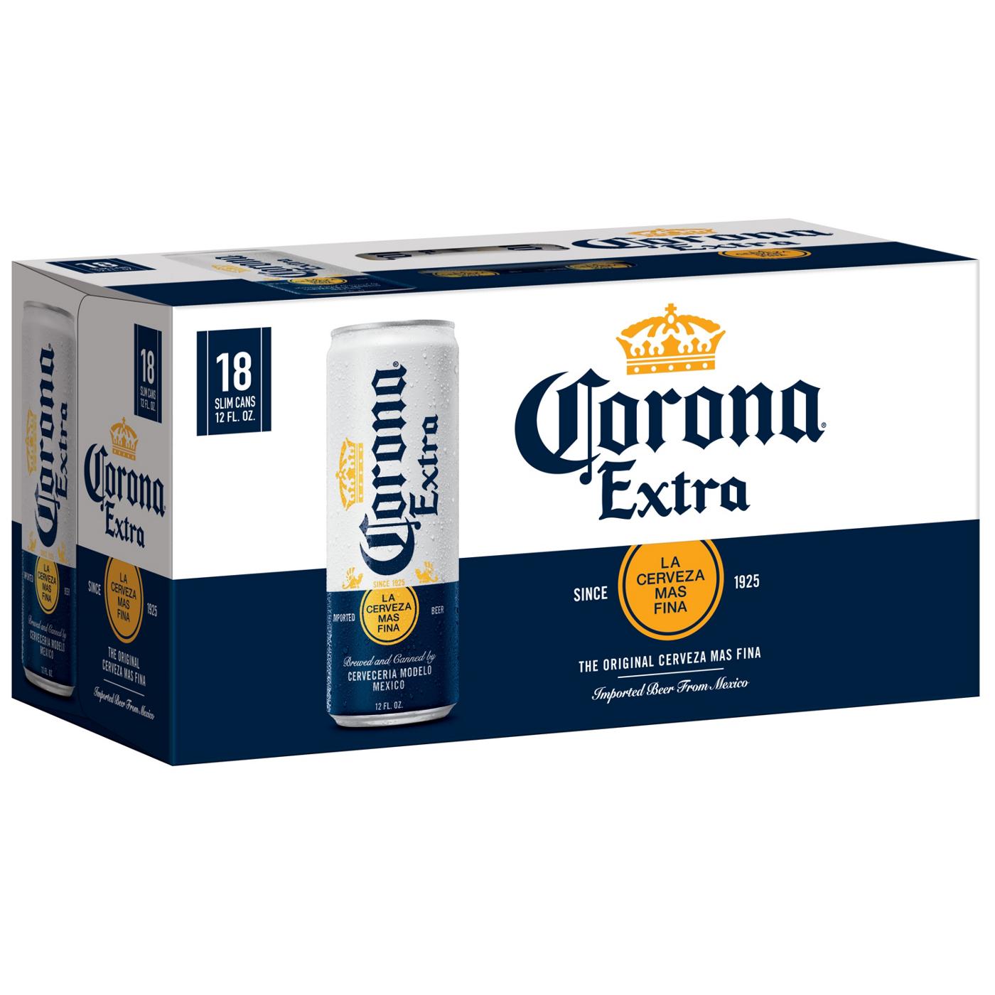 Corona Extra Mexican Lager Import Beer 12 oz Cans, 18 pk - Shop Beer at ...
