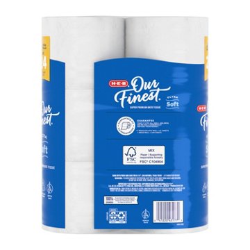 H-E-B Our Finest Ultra Soft Toilet Paper, 6 Mega Rolls