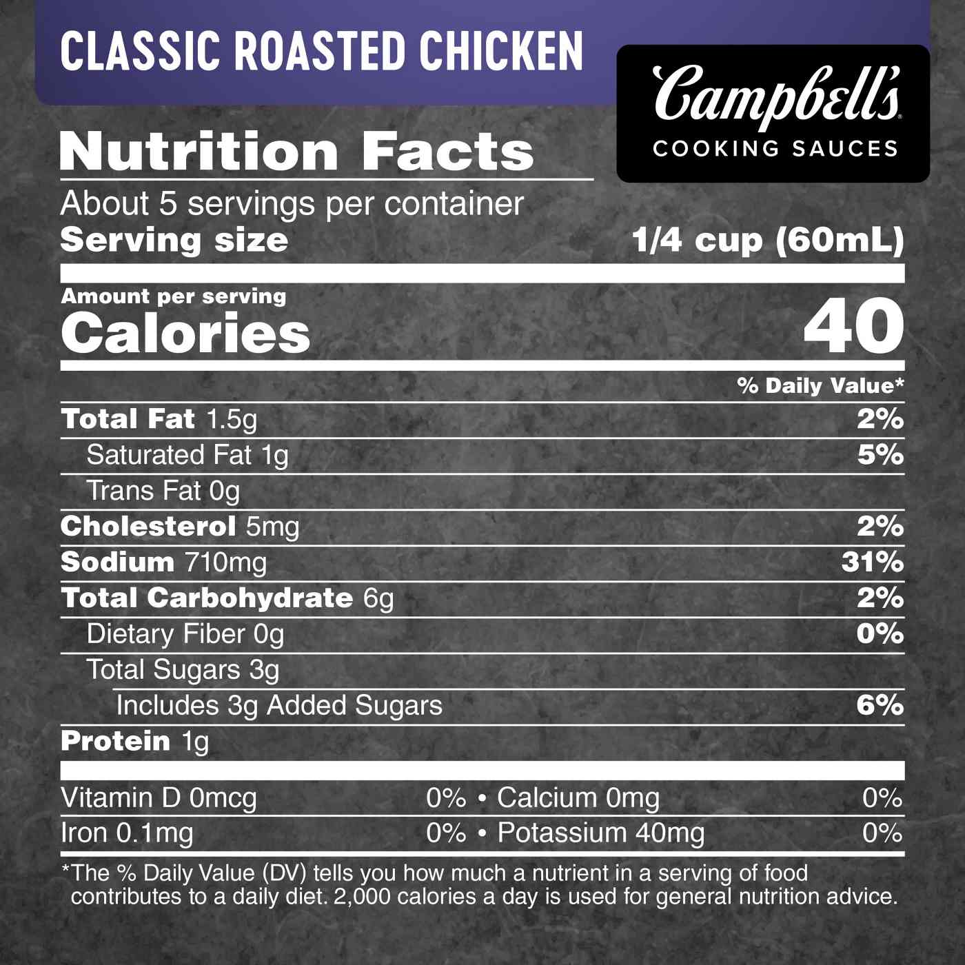 Campbell's Cooking Sauces Classic Roasted Chicken Sauce; image 5 of 6