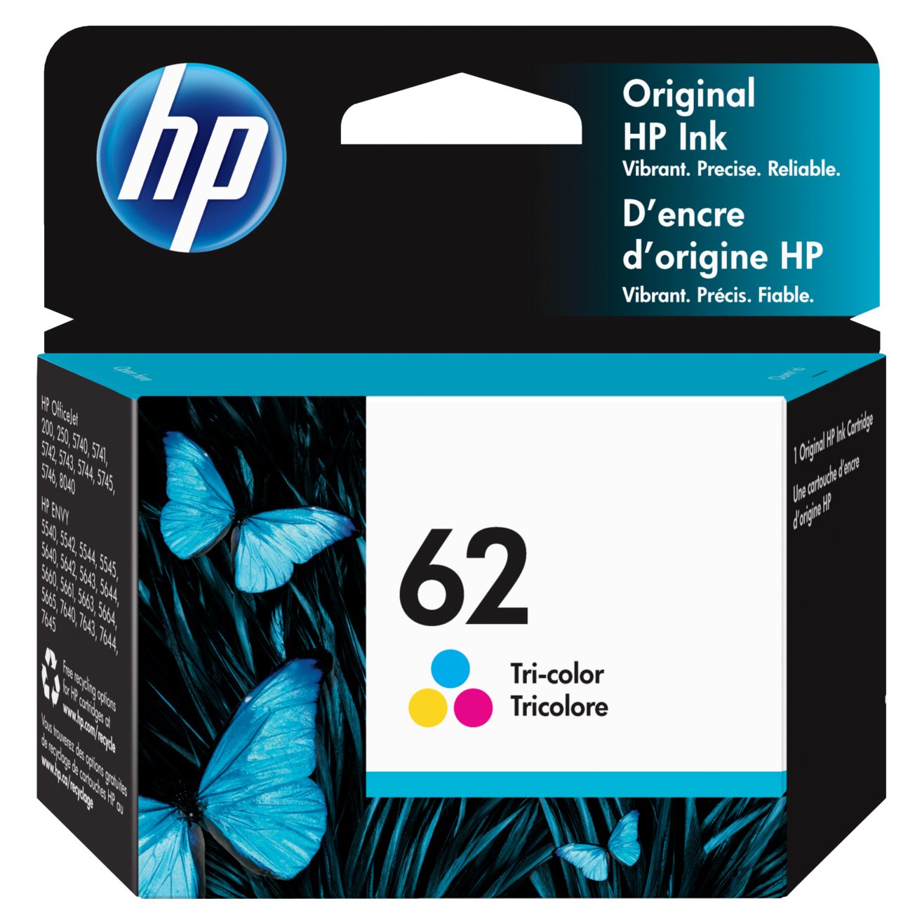 hp 62 Original Ink Cartridge Tricolor Shop Printer ink at HEB