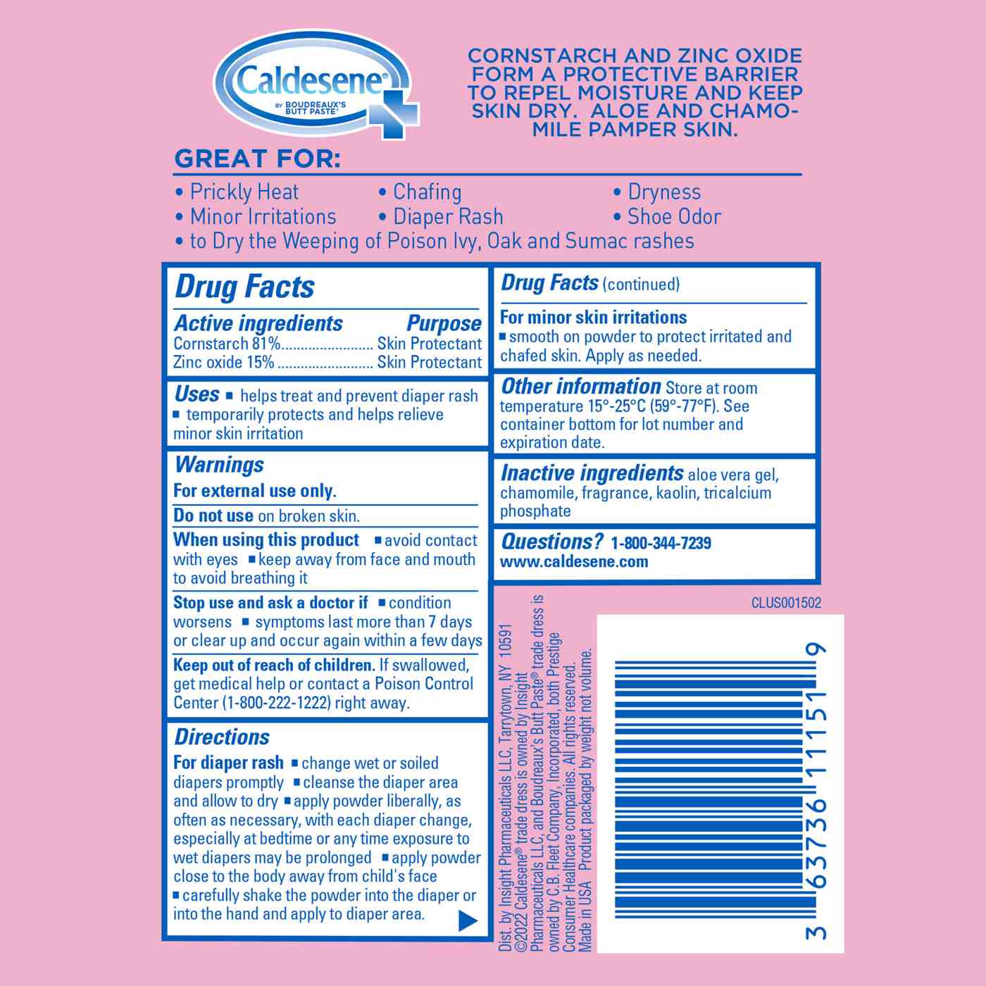 caldesene Protecting Powder - Fresh Scent; image 2 of 5