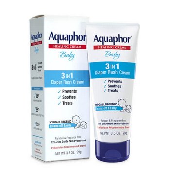 Aquaphor Baby 3-in-1 Diaper Rash Cream Tube, 3.5 oz