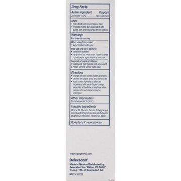 Aquaphor Baby 3-in-1 Diaper Rash Cream Tube, 3.5 oz