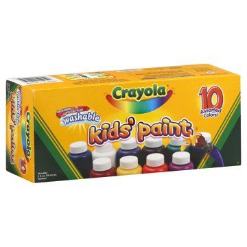 Crayola Washable Kids Paint Classic, 10 ct