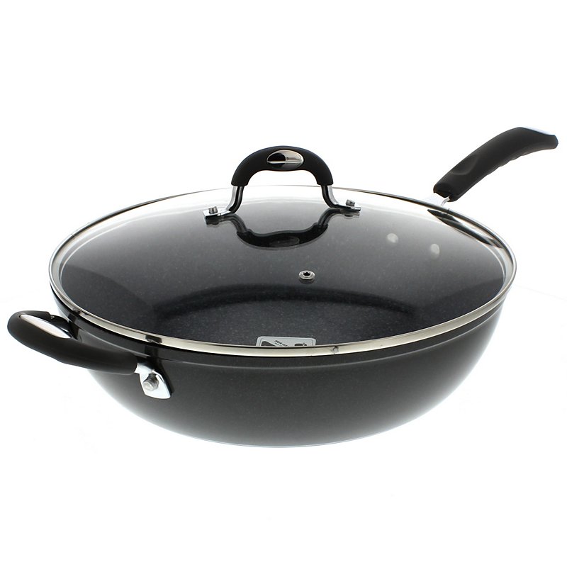 2 Qt Deep Frying Saute Pan Pot Saucepan Glass Lid Nonstick Ovensafe Skillet NEW 