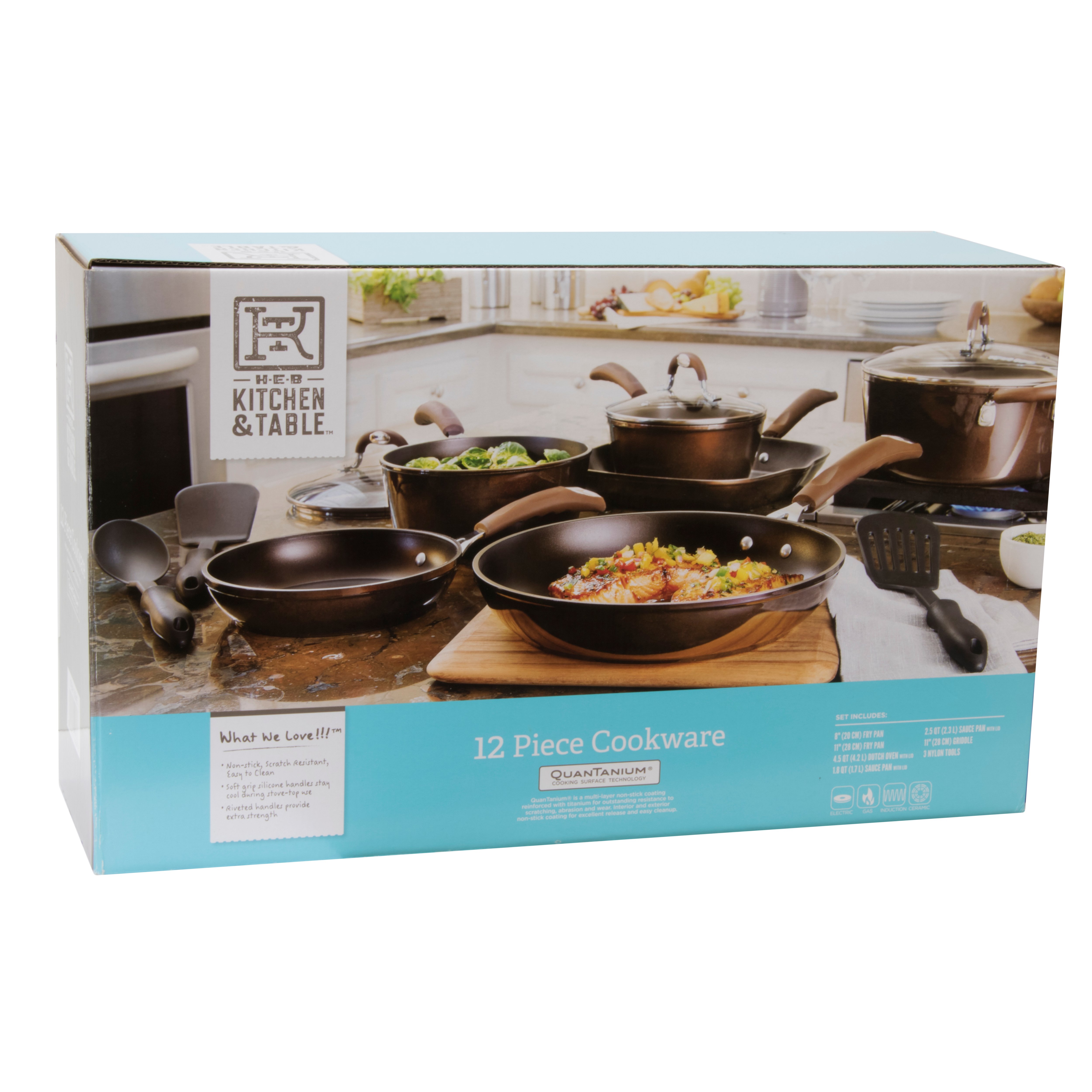 Kitchen & Table QuanTanium Cookware Set - Shop Cookware at H-E-B