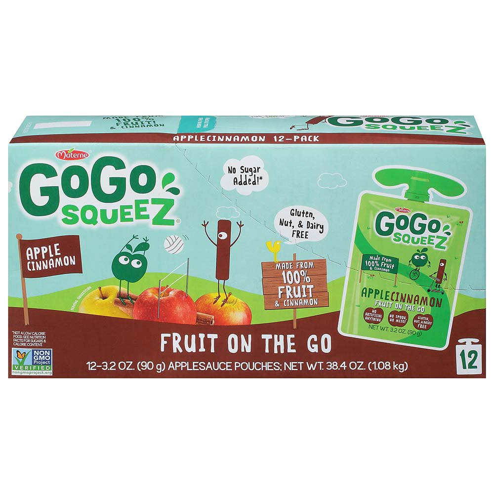 GoGo squeeZ Applesauce Pouches Apple & Cinnamon Shop Apples at HEB