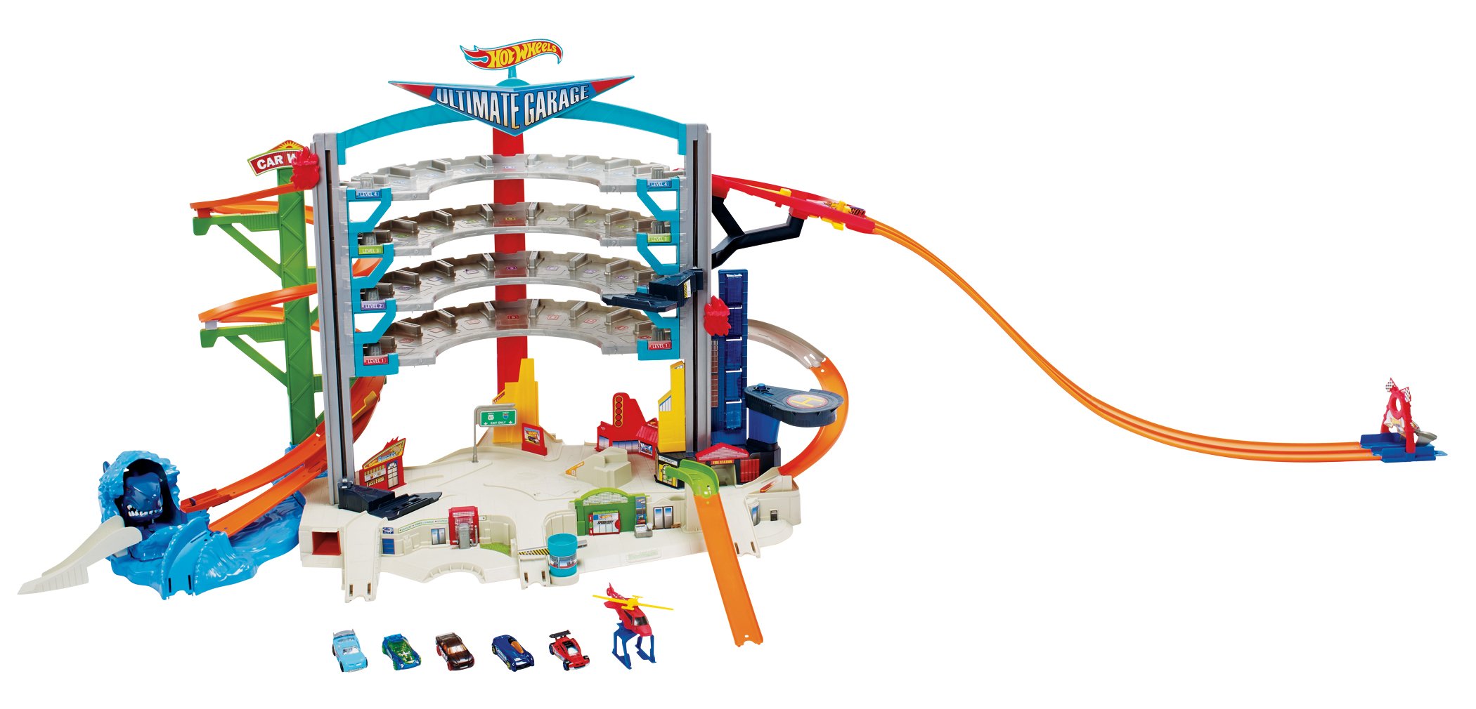 Hot wheels mega auto garage playset on sale