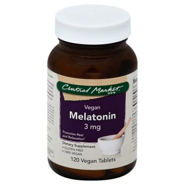 Central Market Melatonin 3 mg Vegan Tablets, 120 ct
