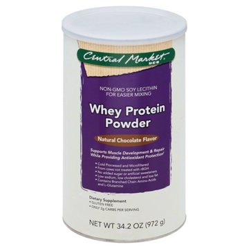 Central Market Whey Protein Powder - Natural Chocolate Flavor