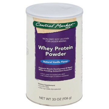 Central Market Whey Protein Powder - Natural Vanilla Flavor