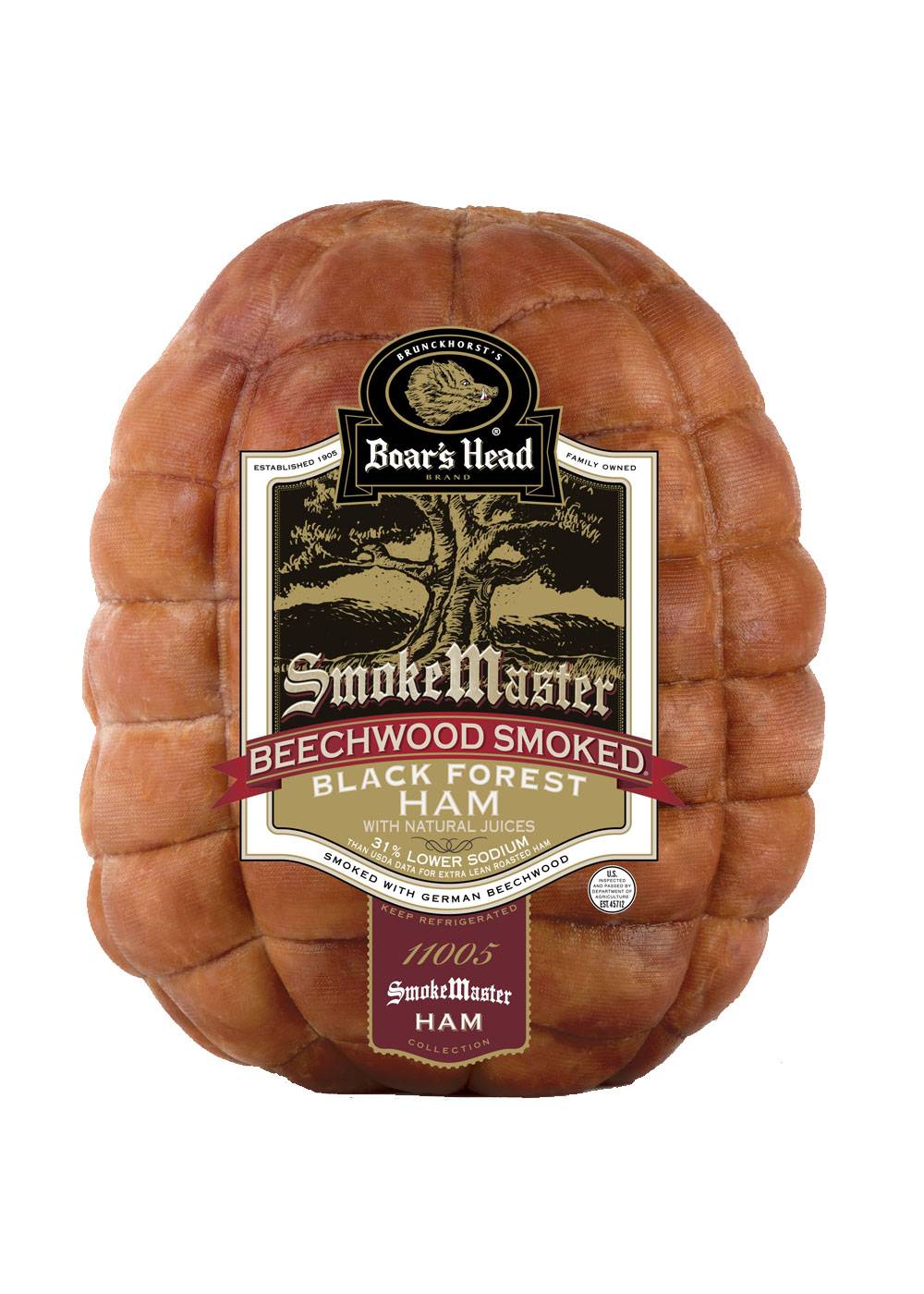 Boar's Head SmokeMaster Beechwood Smoked Black Forest Ham, Custom Sliced; image 1 of 2