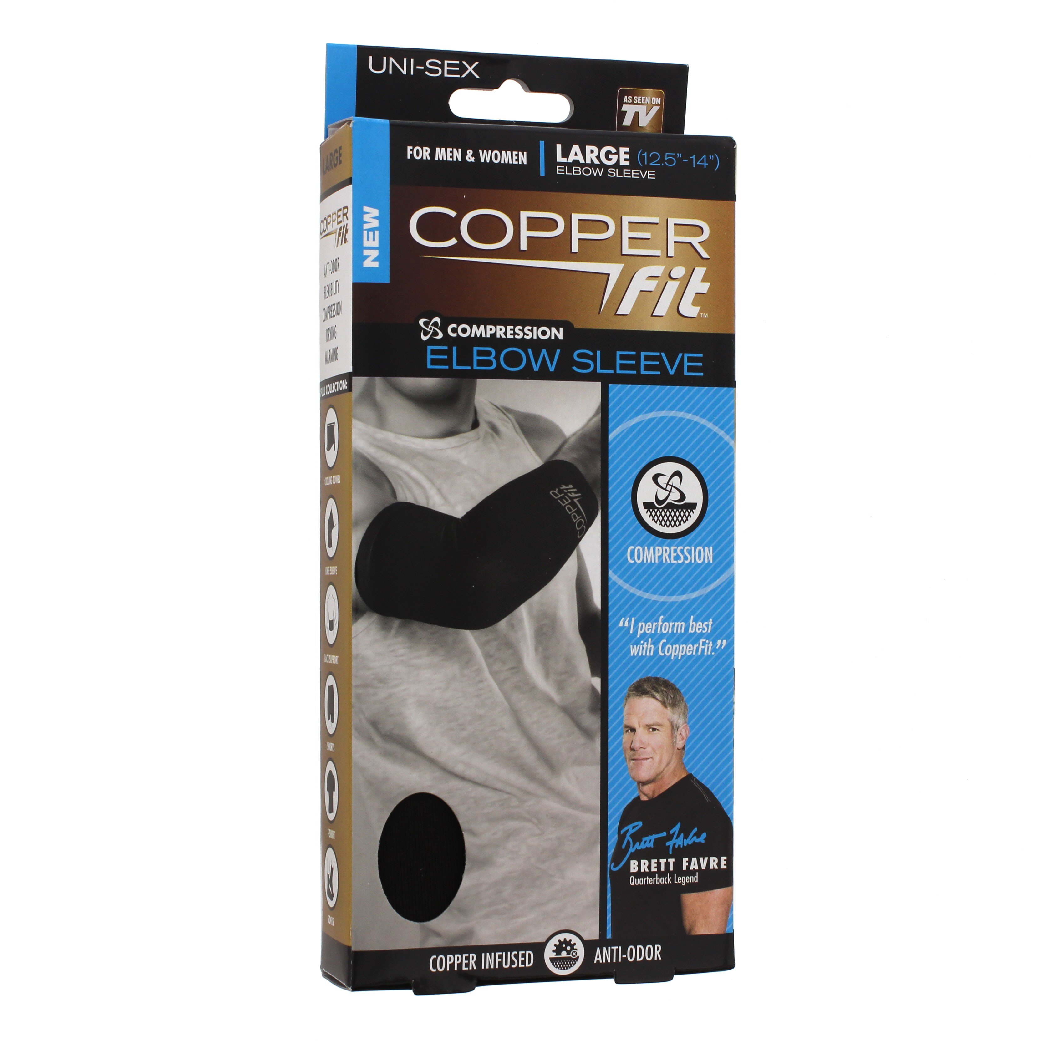 As Seen On TV Copper Fit Elbow Compression Sleeve, Large Shop Sleeves