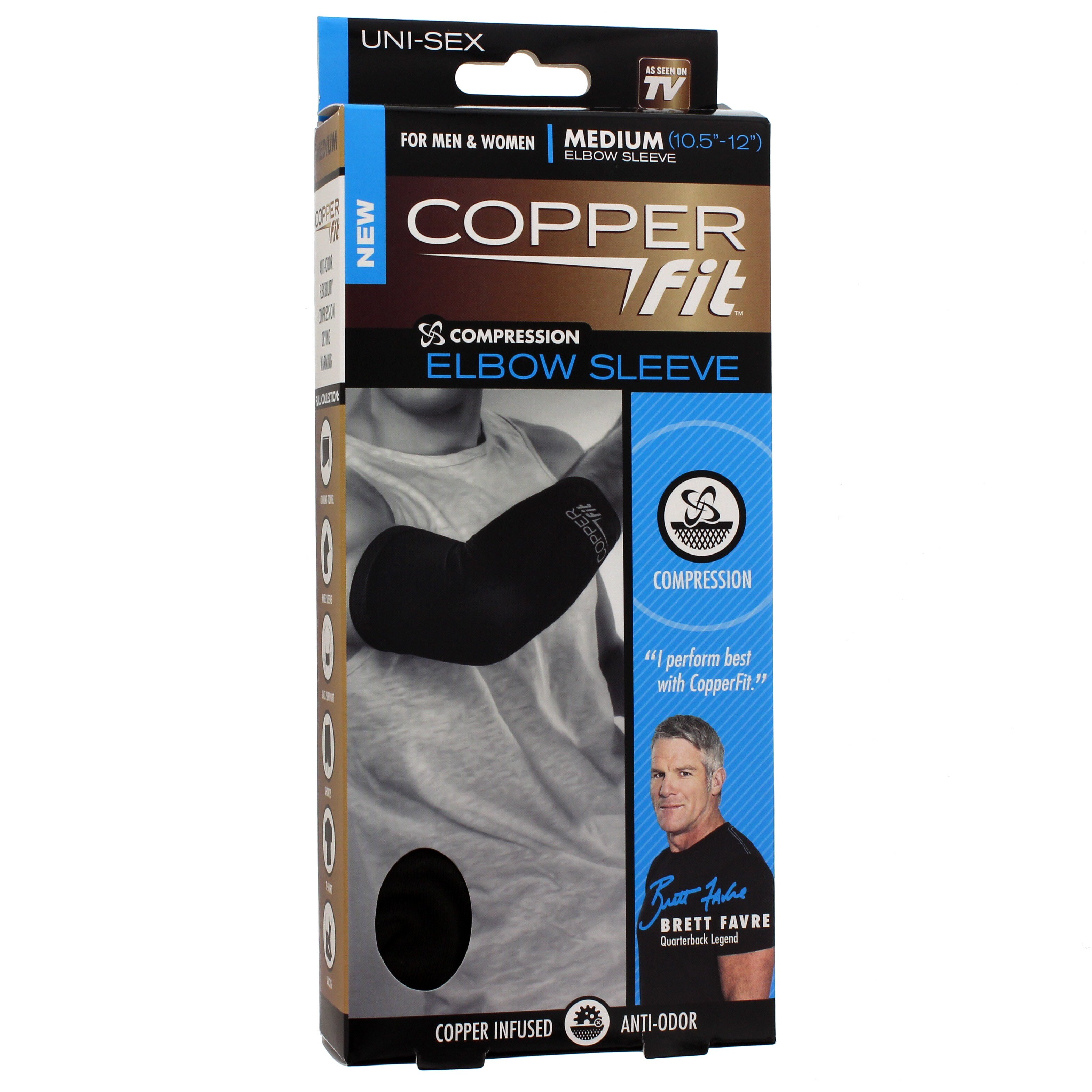 As Seen On TV Copper Fit Elbow Compression Sleeve, Medium - Shop ...