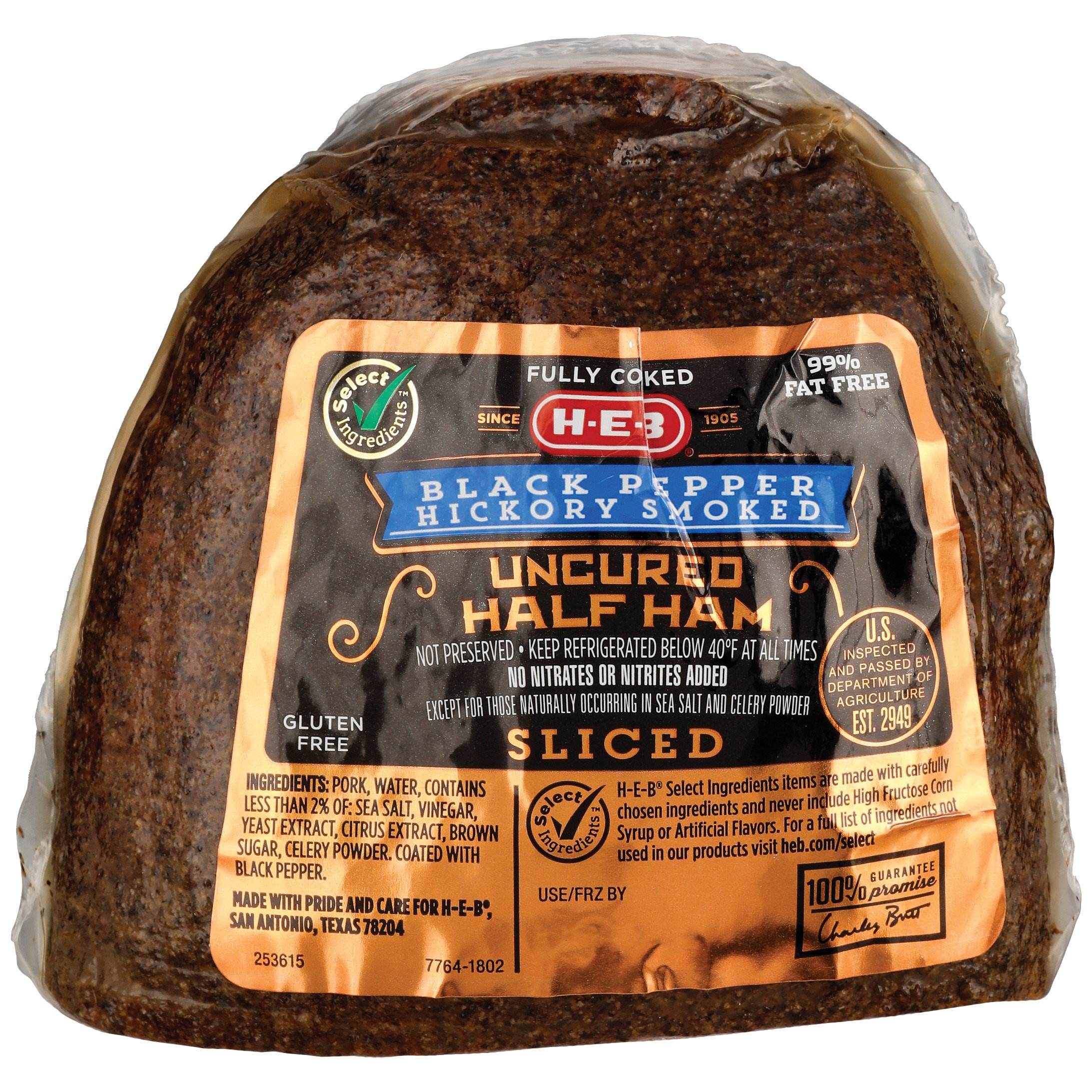 HEB Fully Cooked Boneless Black Pepper Sliced Ham Shop Pork at HEB