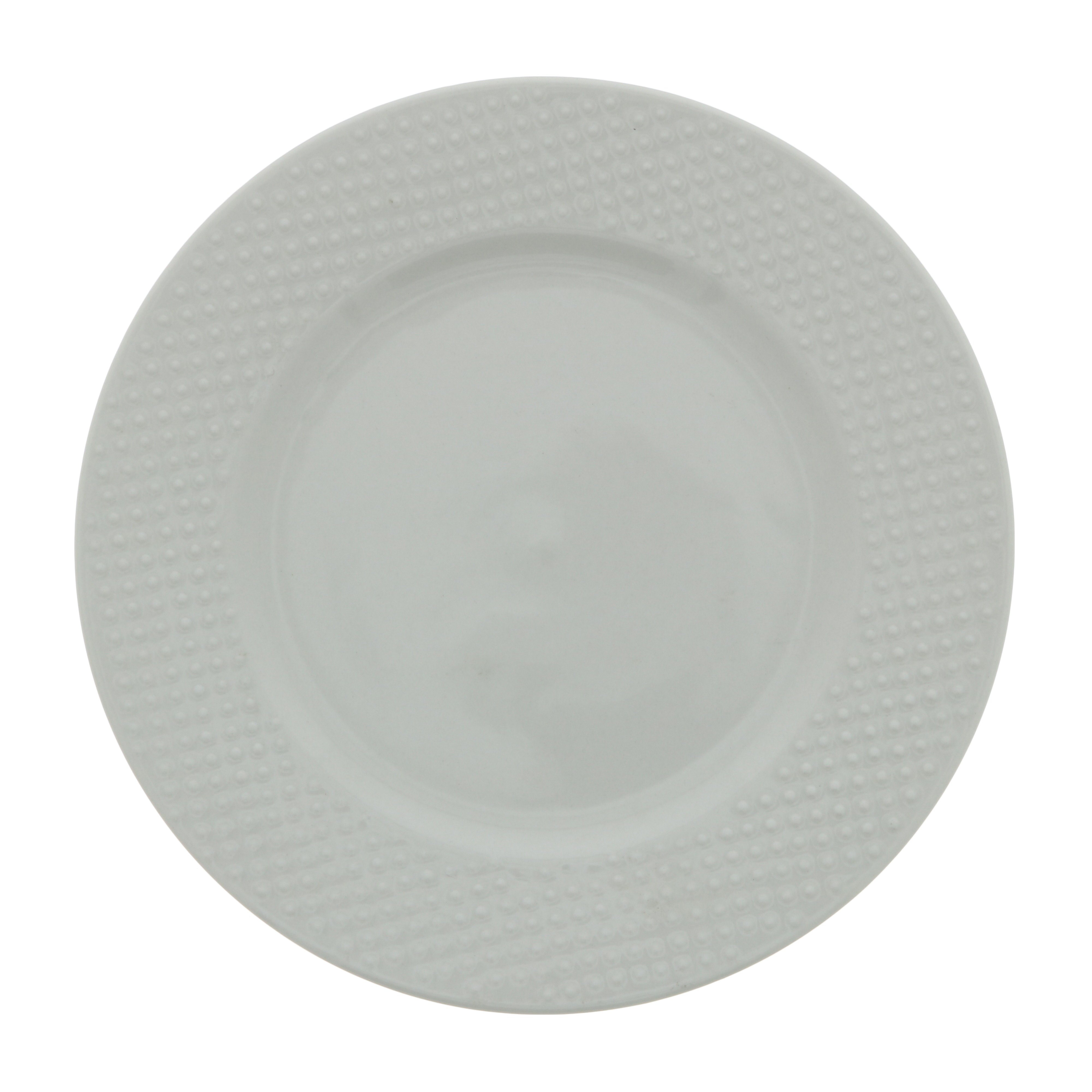 Gibson Dotted Swiss 8.5" Dessert Plate Shop Kitchen & Dining at HEB