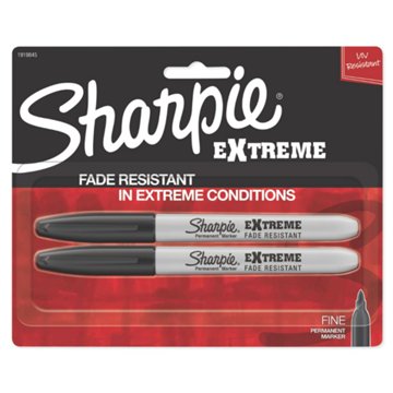 Sharpie Extreme Fine Tip Permanent Markers - Black Ink, 2 pk