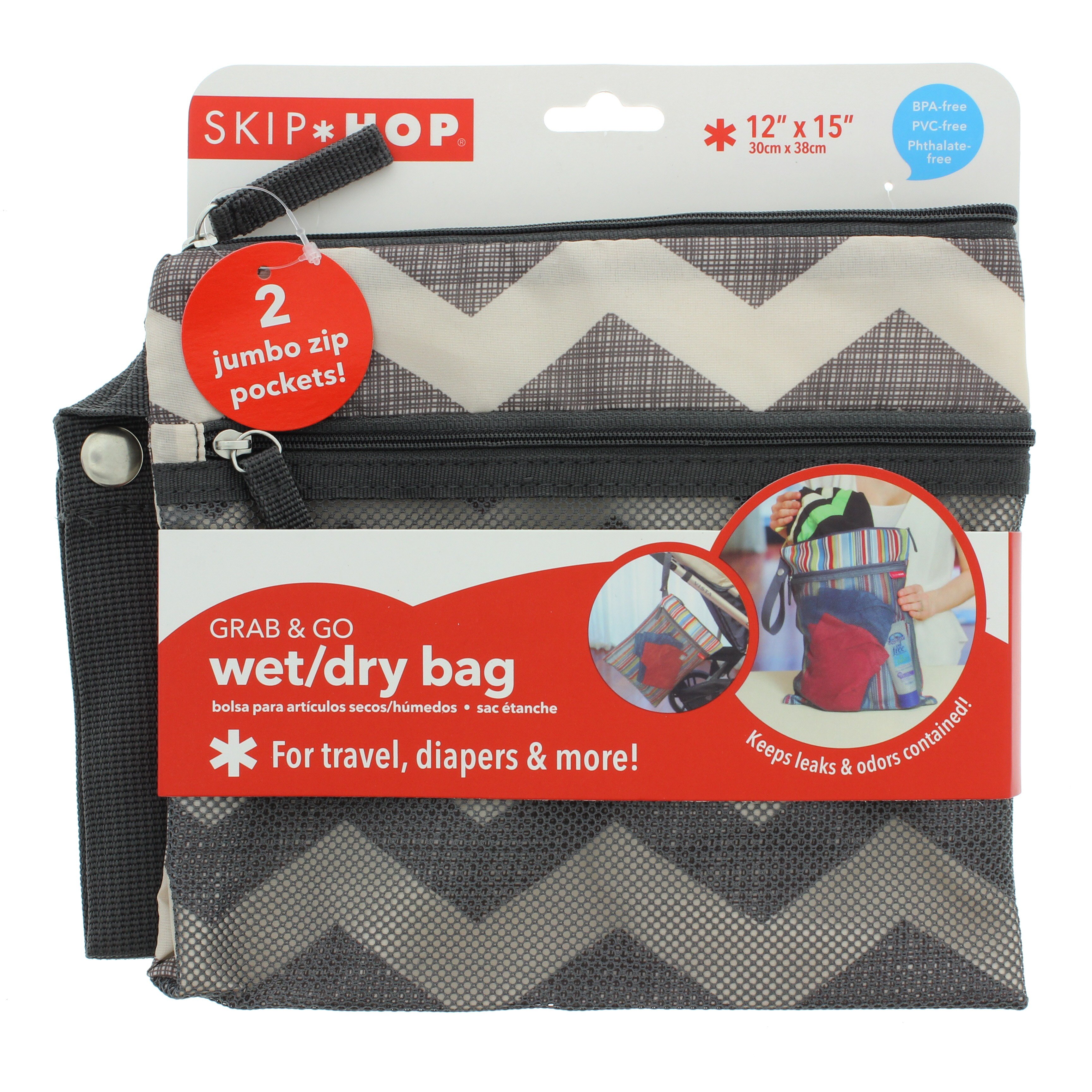 Skip Hop Grab & Go Wet / Dry Bag Chevron