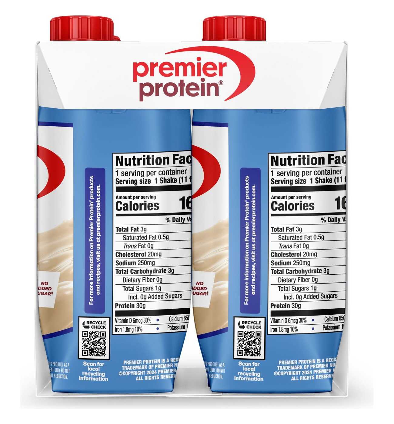 Premier Protein 30g Protein Shakes 4 pk Bottles - Vanilla; image 4 of 5
