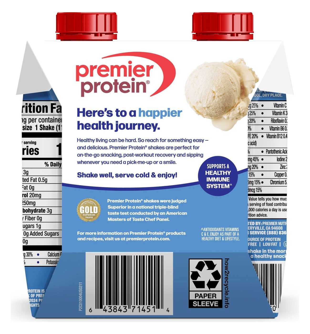 Premier Protein 30g Protein Shakes 4 pk Bottles - Vanilla; image 5 of 5