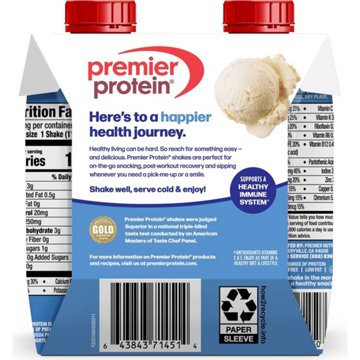 Premier Protein 30g Protein Shakes 4 pk Bottles - Vanilla