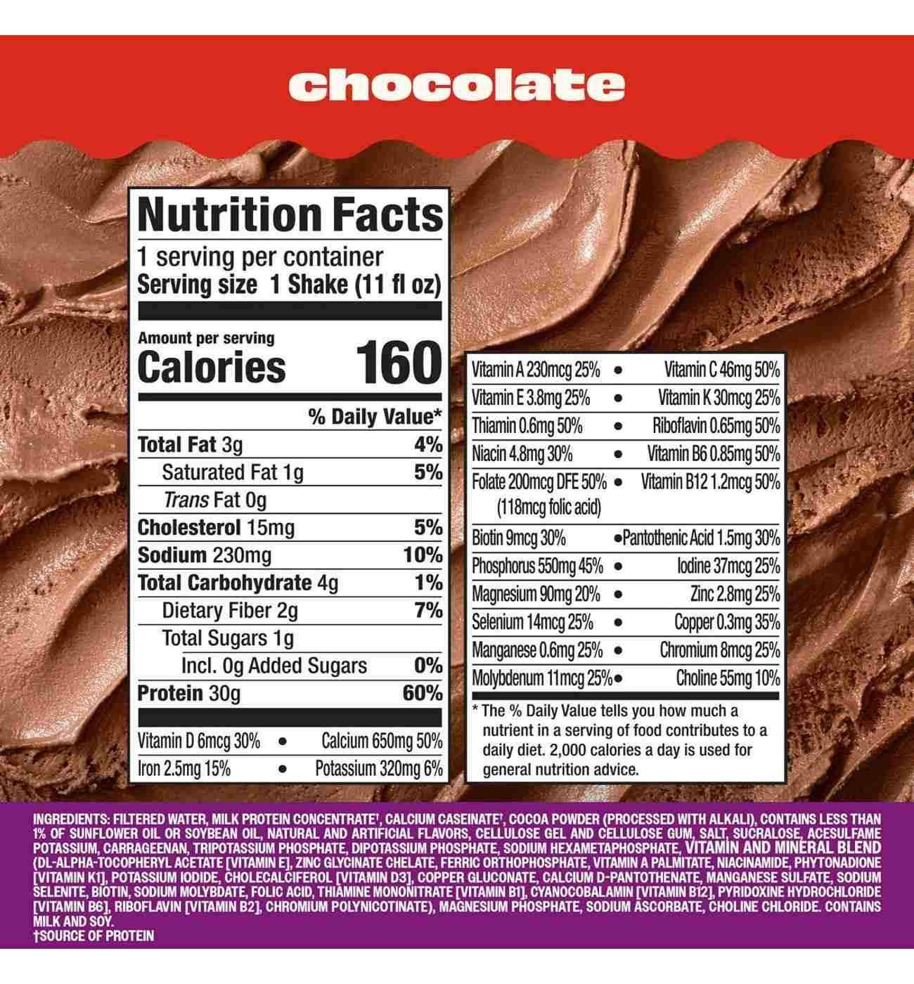 Premier Protein 30g Protein Shakes 4 pk Bottles - Chocolate; image 3 of 5