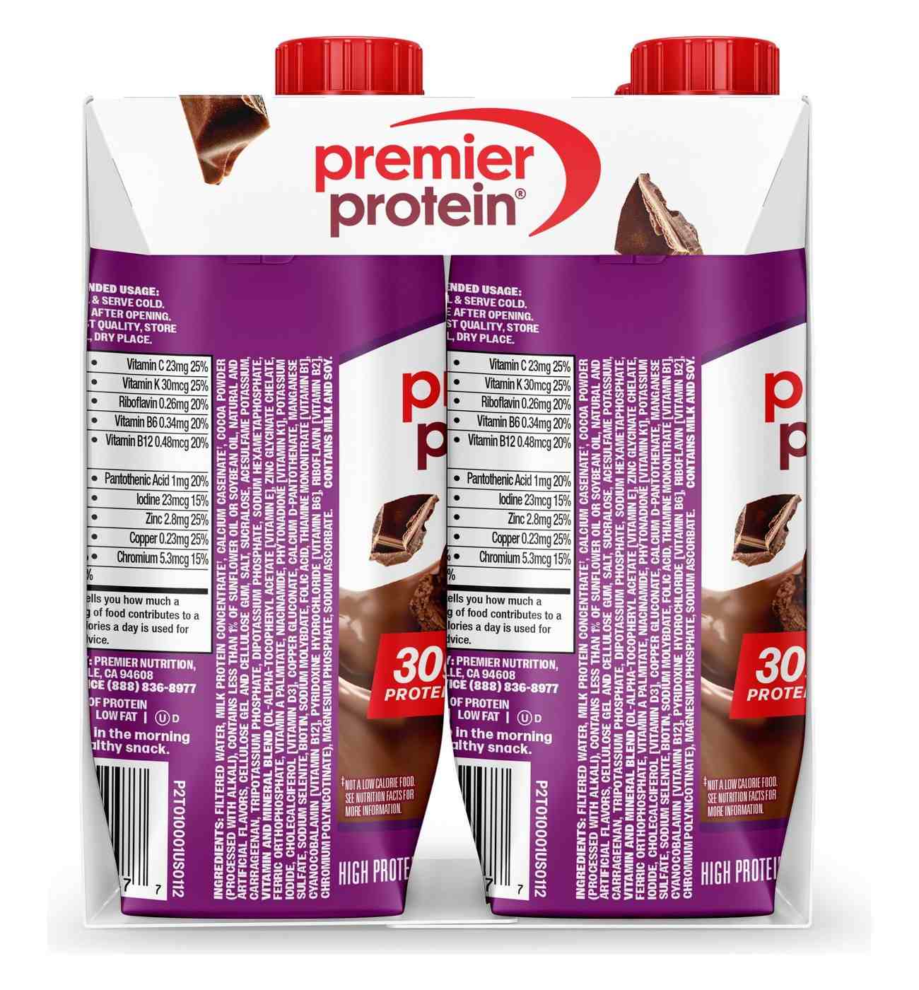 Premier Protein 30g Protein Shakes 4 pk Bottles - Chocolate; image 5 of 5