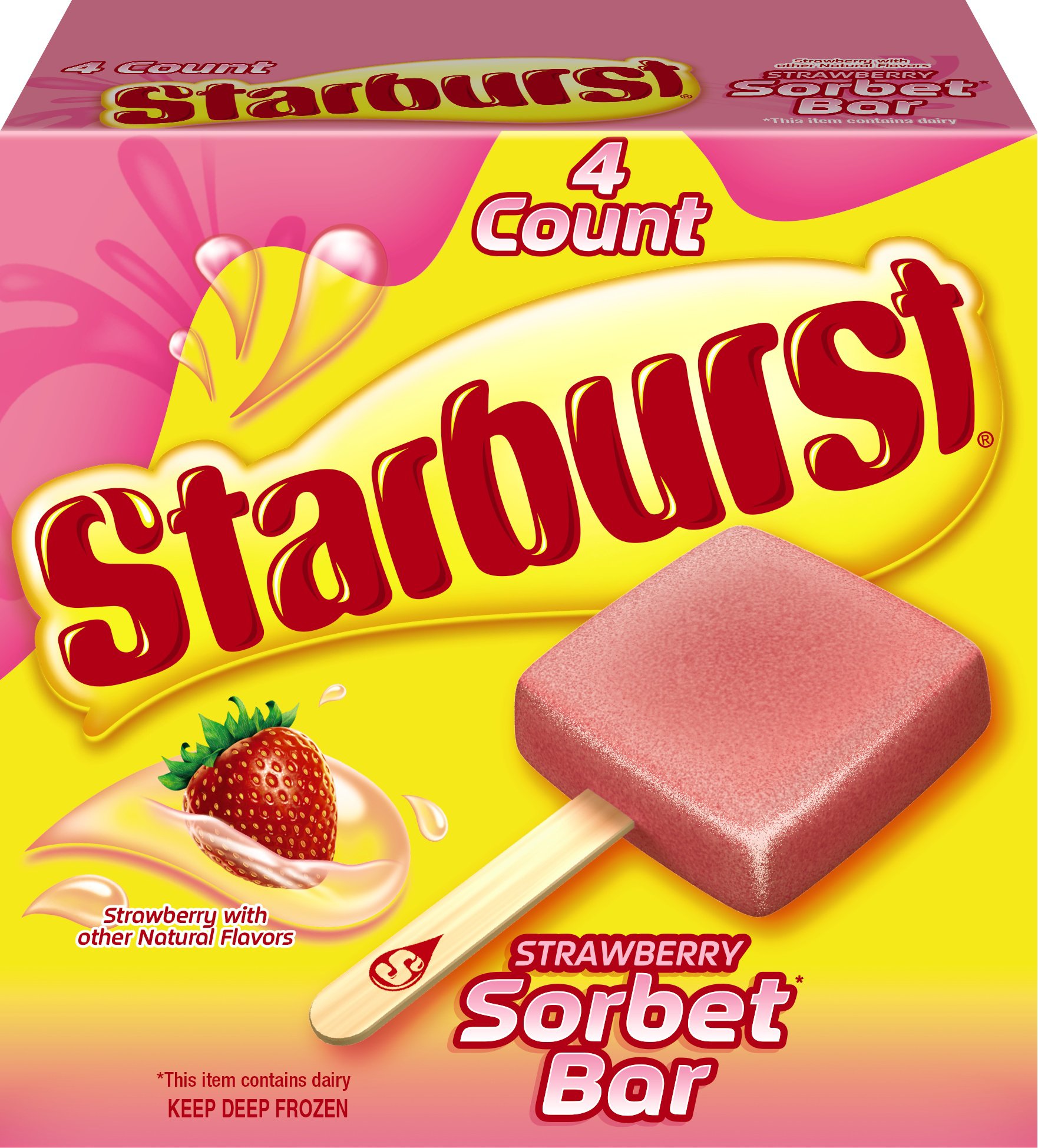 Starburst Strawberry Sorbet Bar Shop Bars & pops at HEB