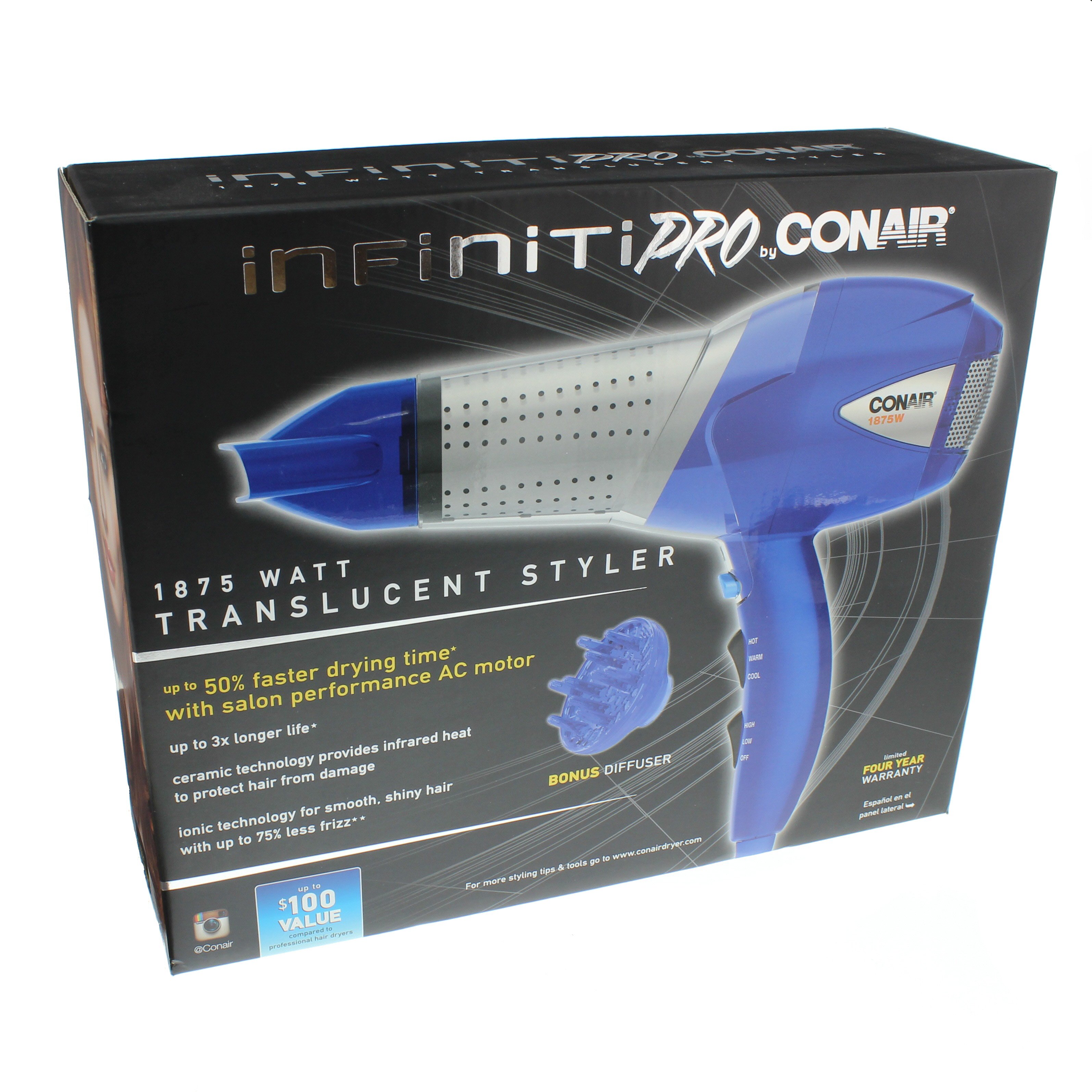 Conair Infiniti Pro 1875 Watt Translucent Dryer