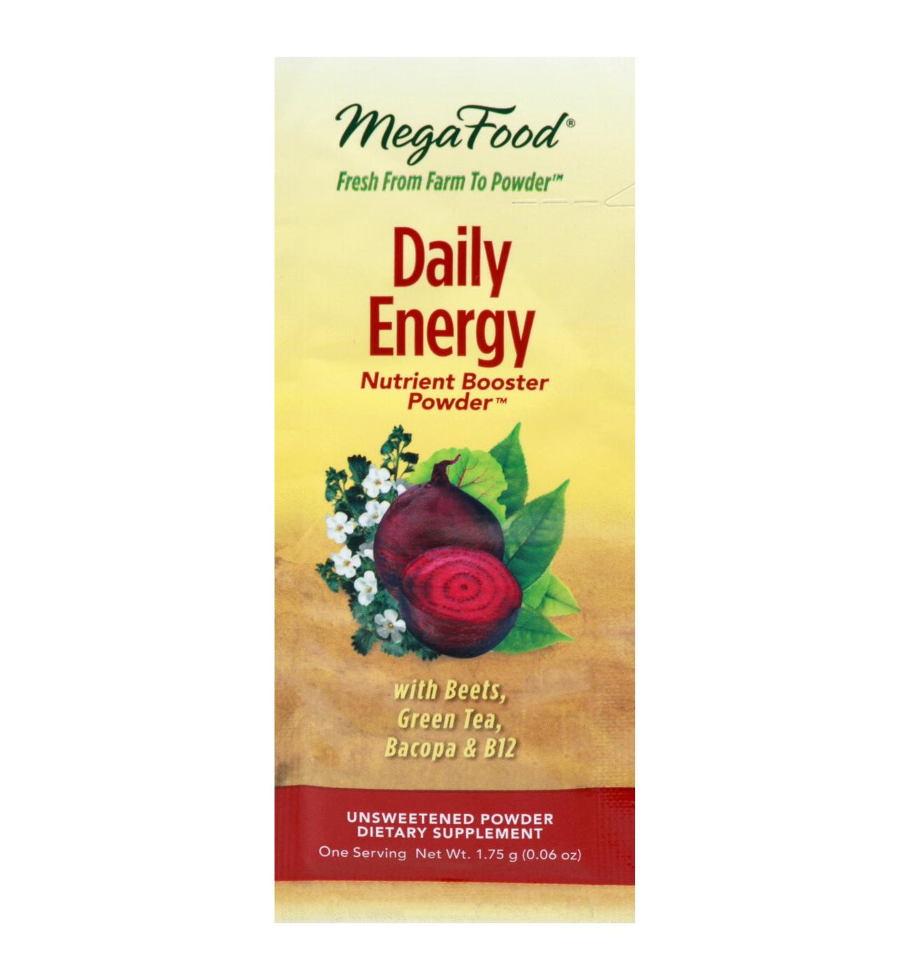 MegaFood Daily Energy Nutrient Booster Powder Single Packet; image 1 of 2